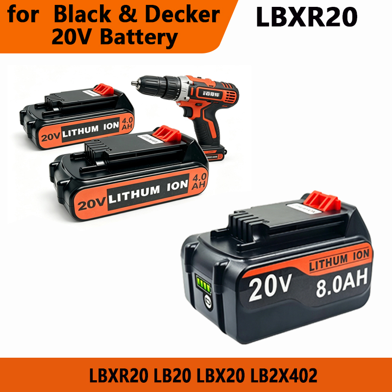 Black+Decker Tool 20V Max - Bateria de Substituição de Lítio BL2018