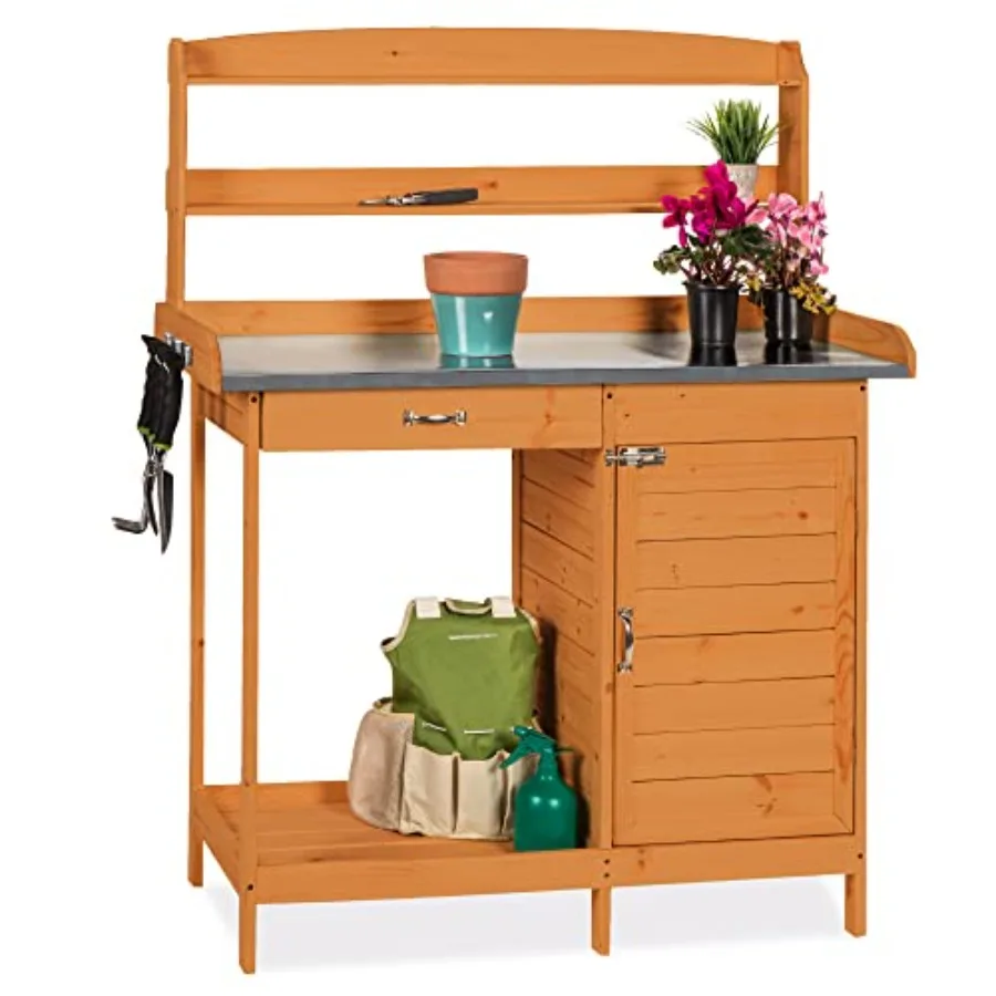 Woodworking Finishing - Bancada de trabalho para jardinagem, em