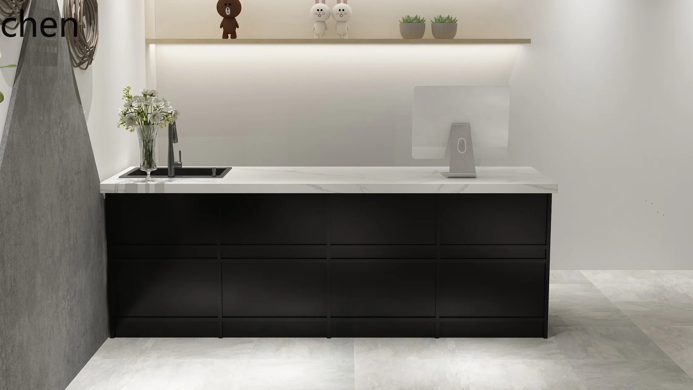 Woodworking Workshop - Pintura para balcão de caixa e